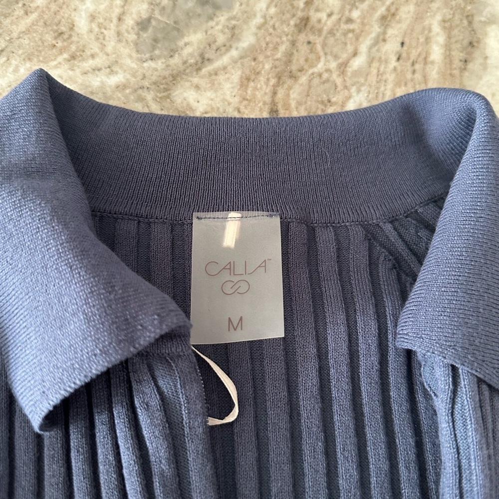 Calla Navy Blue Ribbed Sweater - Picture 2 of 2